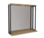 Зеркальный шкаф "БРУКЛИН" 80 Дуб Бунратти с подсветкой ЛОФТ (ЛДСП)