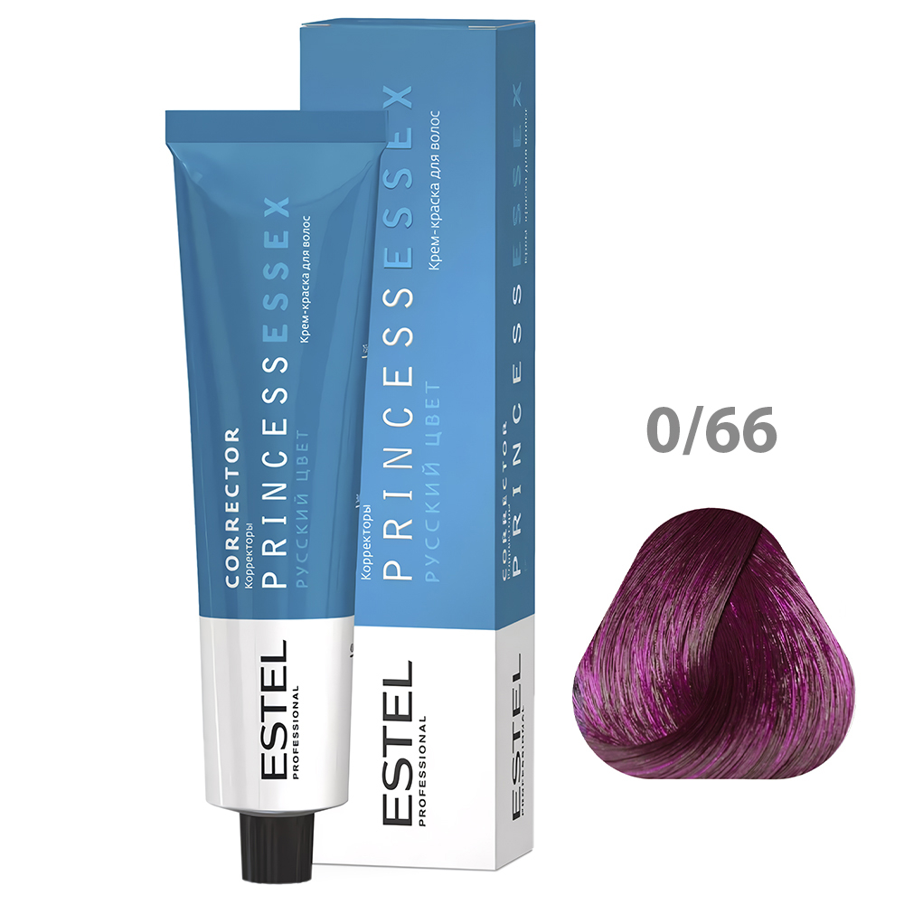 ESTEL PRINCESS ESSEX Крем-краска для волос, 0/66 фиолетовый (Correct), 60 мл