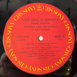 Винтажная виниловая пластинка LP Frank Sinatra Come Back To Sorrento (Japan 1983) (No Obi)
