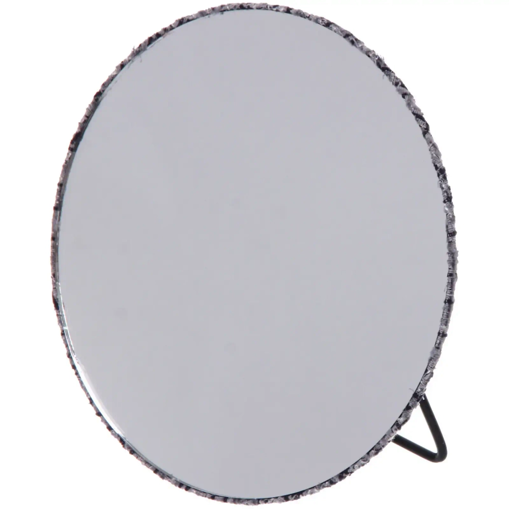 Зеркало настольное «ФРАТЕЛЛИ», серо-черный цвет, 15*15см (коробка)