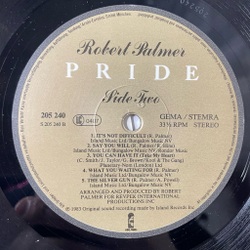 Винтажная виниловая пластинка LP Robert Palmer Pride (Germany 1983)