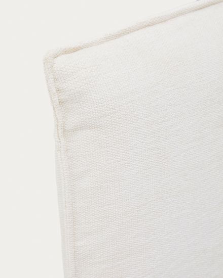 Изголовье кровати Jaira из белого шенилла со съемным чехлом для кроватей шириной до 180 см