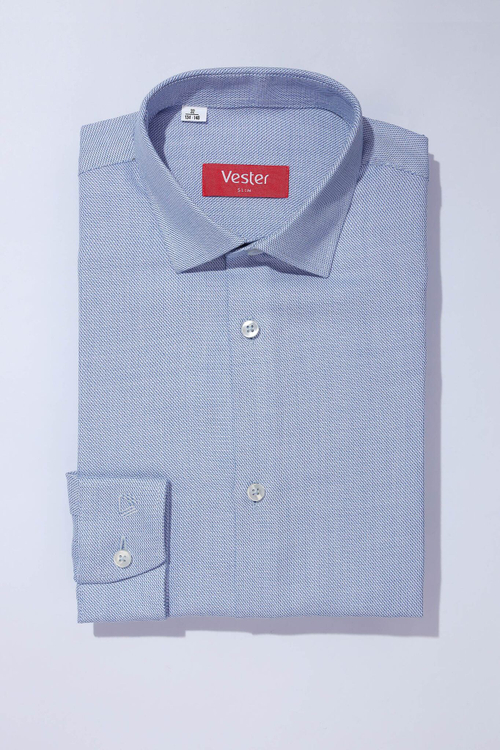 Сорочка детская VESTER длинный рукав, цвет синий, хлопок/пэ 69814 46