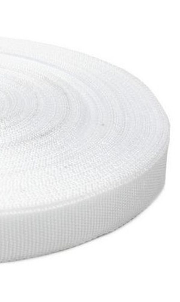 Лента окантовочная (стропа) 7,5 гр/м, ш. 22 мм, белый