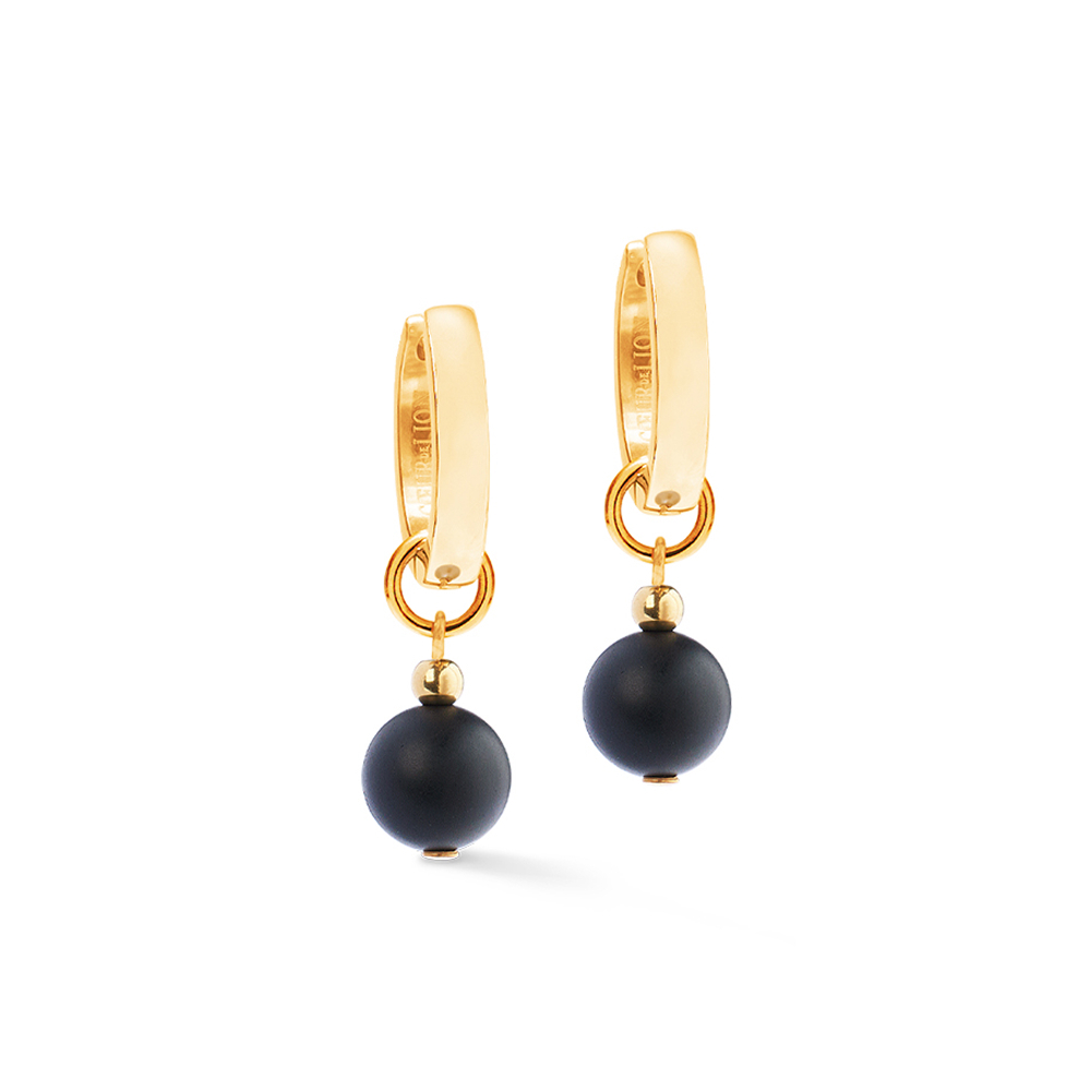 Серьги Coeur de Lion Black-Gold 4089/21-1316