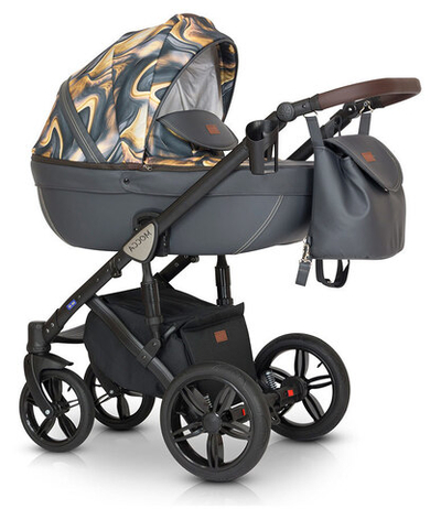 Детская коляска Verdi Mocca 3 в 1 (Желтый/серый)