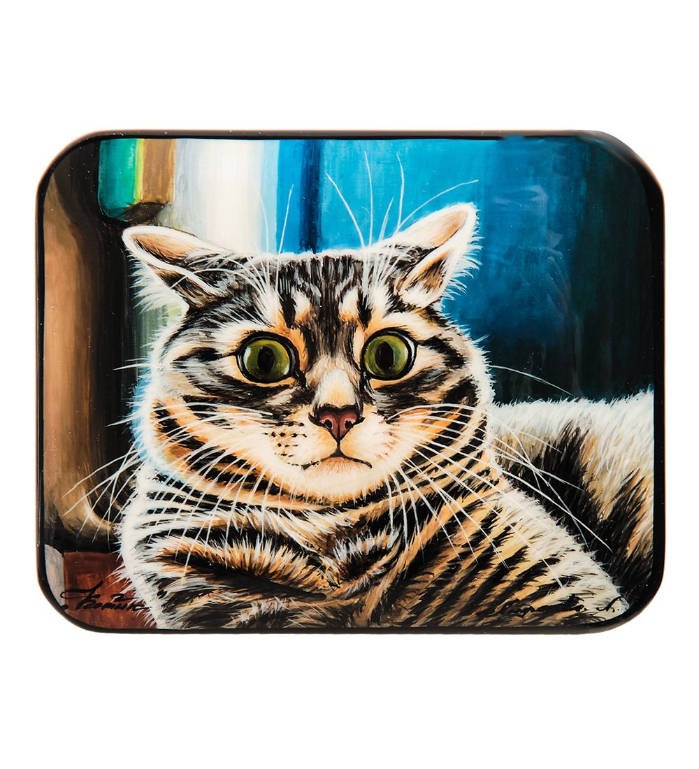 ШК-55/129-E Шкатулка «Кот» Лидяева Л.