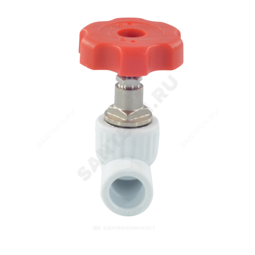 Клапан (вентиль) PP-R запорный белый Дн 20х90гр внутренняя пайка VALFEX 10146020