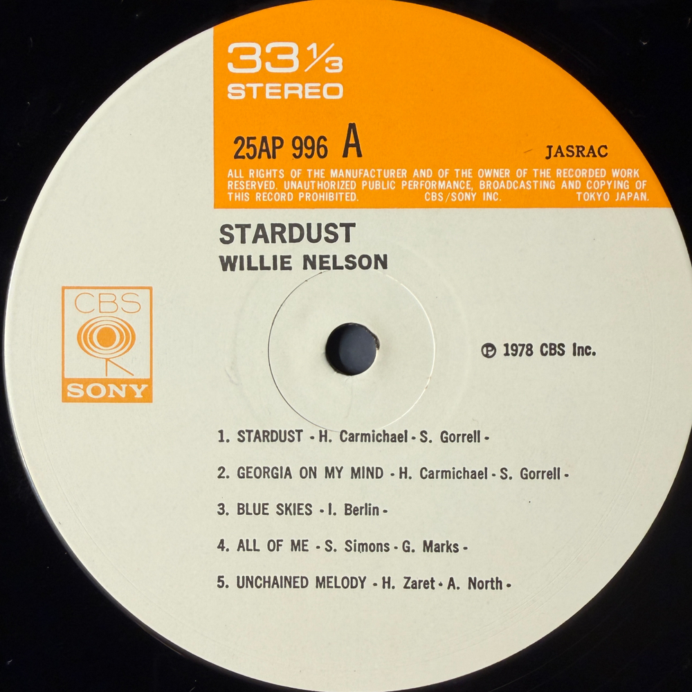 Willie Nelson ‎– Stardust (Япония) Т