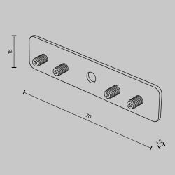 Коннектор прямой для круглого шинопровода Maytoni   TRA172C-R-11B
