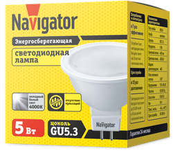Лампа Navigator 94 129 NLL-MR16-5-230-4K-GU5.3