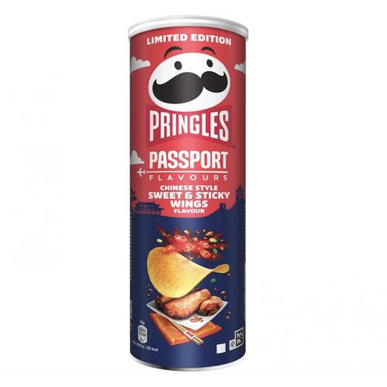 Чипсы Принглс по-китайски со вкусом хрустящих куриных крылышек в остро-сладком соусе, 165гр (Европа)