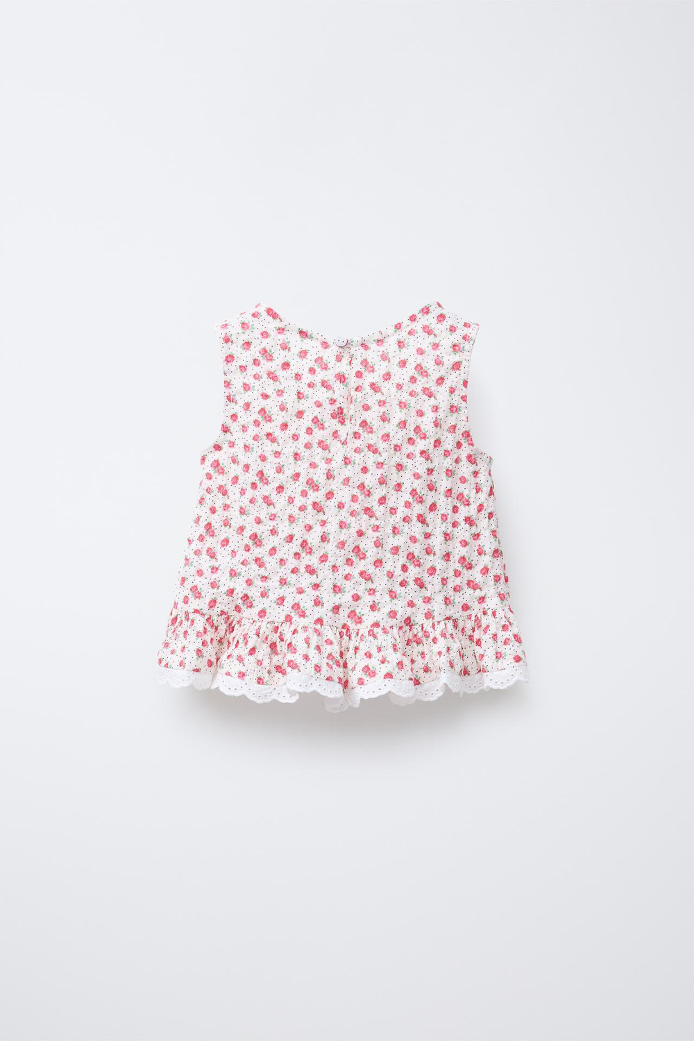 ZARA ТОП В ЦВЕТОЧЕК, КРАСНЫЙ