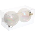 Новогодние шары 10 см (набор 2 шт) «Жемчуг», Перламутр