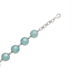Браслет классический Possebon Pearl Blue Sky Agate C1362.21 BL/S