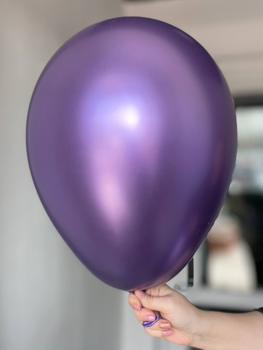 Воздушный шар однотонный Хром фиолетовый S ПАЛИТРА №4098