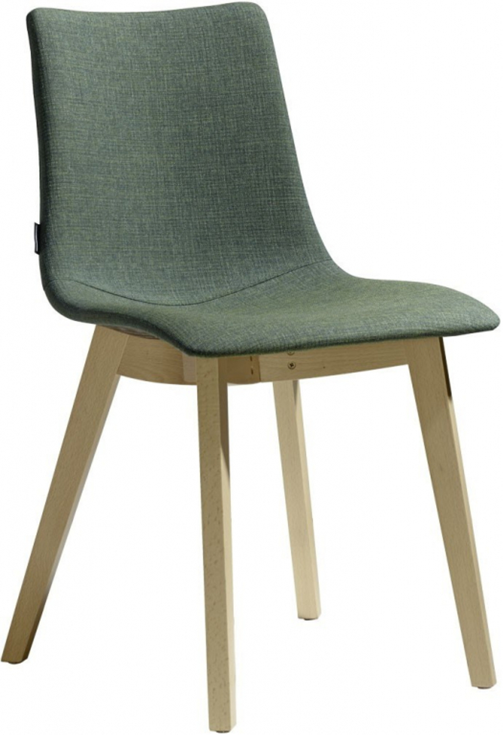 Стул с обивкой Scab Design Natural Zebra Pop, натуральный бук, зеленый