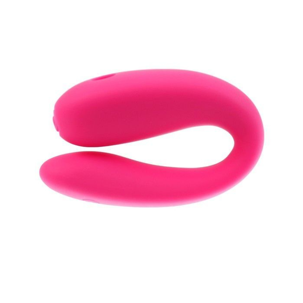Розовый стимулятор для пар с вибропулей (Цвет: розовый)