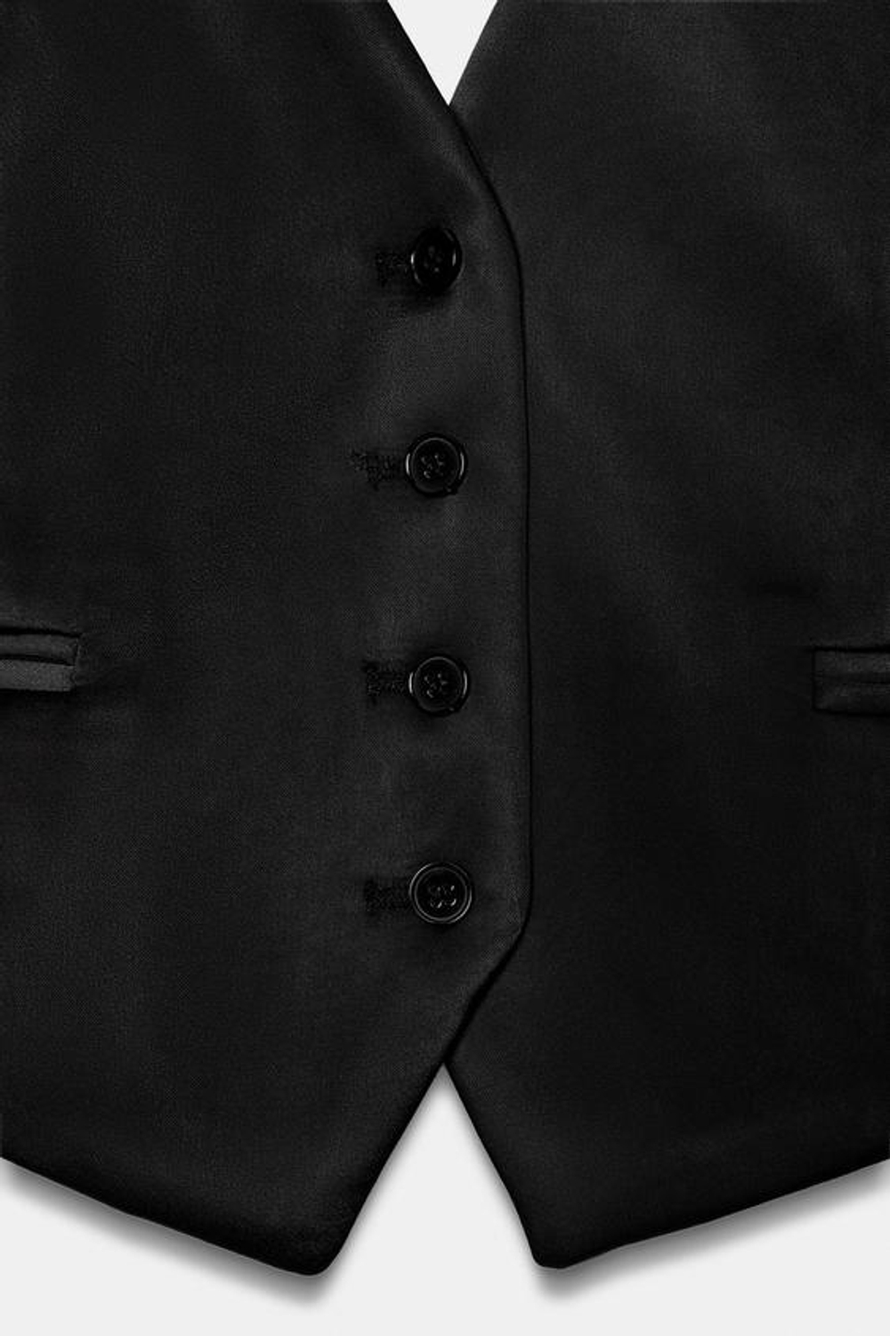 ZARA ЖИЛЕТ ХАЛТЕР С ОТКРЫТОЙ СПИНОЙ, ЧЕРНЫЙ