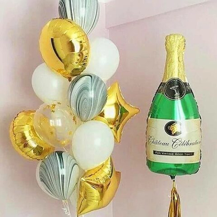 Композиция из воздушных шаров "Всем шампанское!"