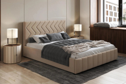 Кровать Агата, спальное место 160х200, велюр