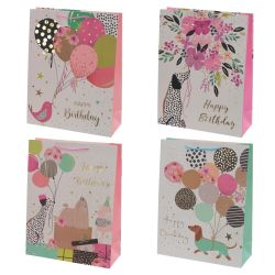 GAEM Пакет подарочный (бумага 210г/м2, блок микс 12шт), L31 W12 H40 см, 4в.