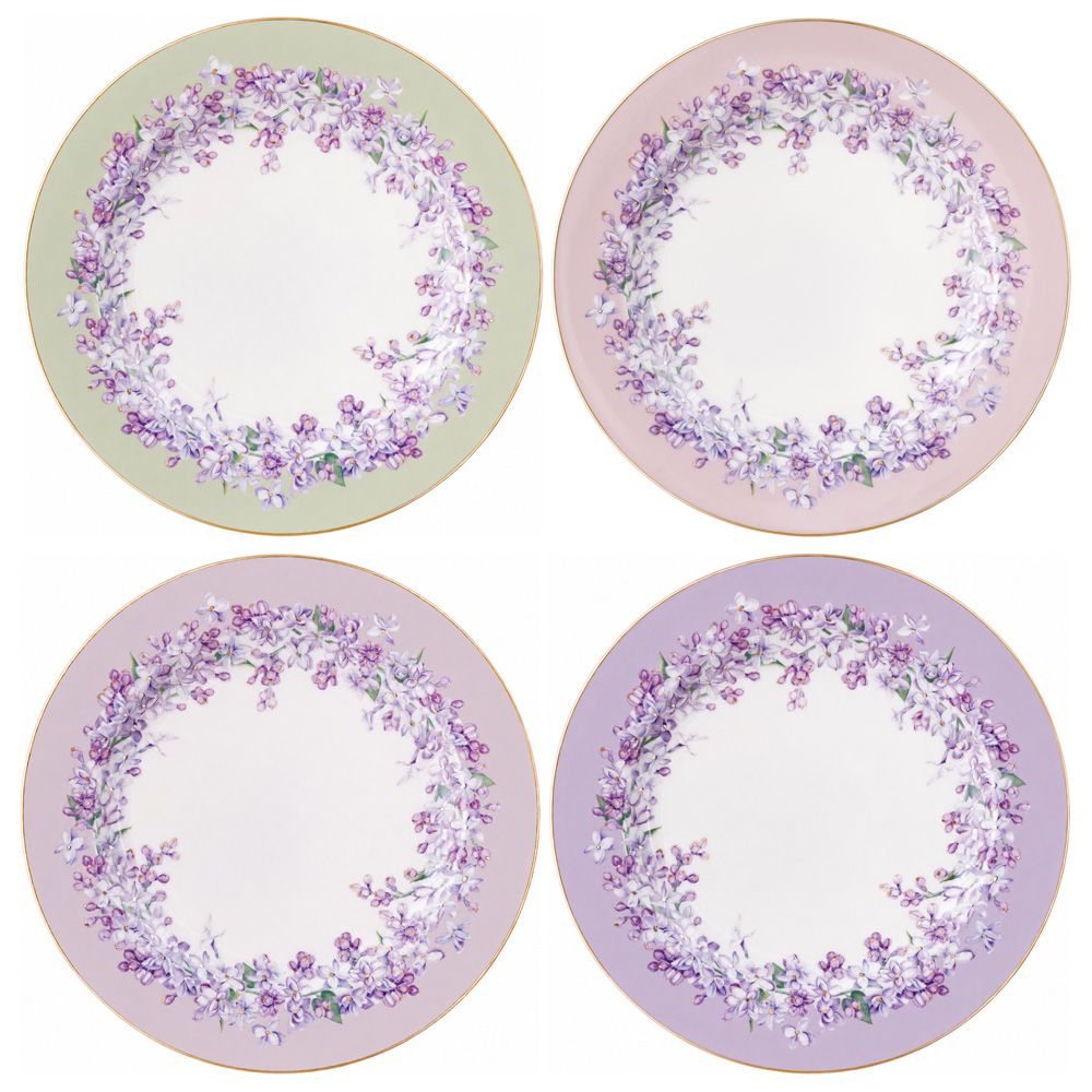 НАБОР ТАРЕЛОК ЗАКУСОЧНЫХ LEFARD "LILAC" 4 ШТ. 20,5 СМ МИКС (КОР=12НАБ.)