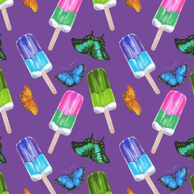 Лето, эскимо, бабочки)