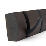 Вешалка настенная UMBRA Flip, 84,5 см, черная/орех, 8 крючков