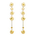 Серьги с желтыми сапфирами и бриллиантами, E0039-0/7