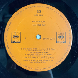 Винтажная виниловая пластинка LP Fleetwood Mac English Rose (Japan 1969) (No Obi)