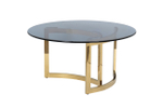 Стол журнальный Garda Decor Garda Decor темн.стекло, золото d90*45 см