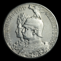 Юбилейная серебряная монета 2 марки 1901 г. Германия
