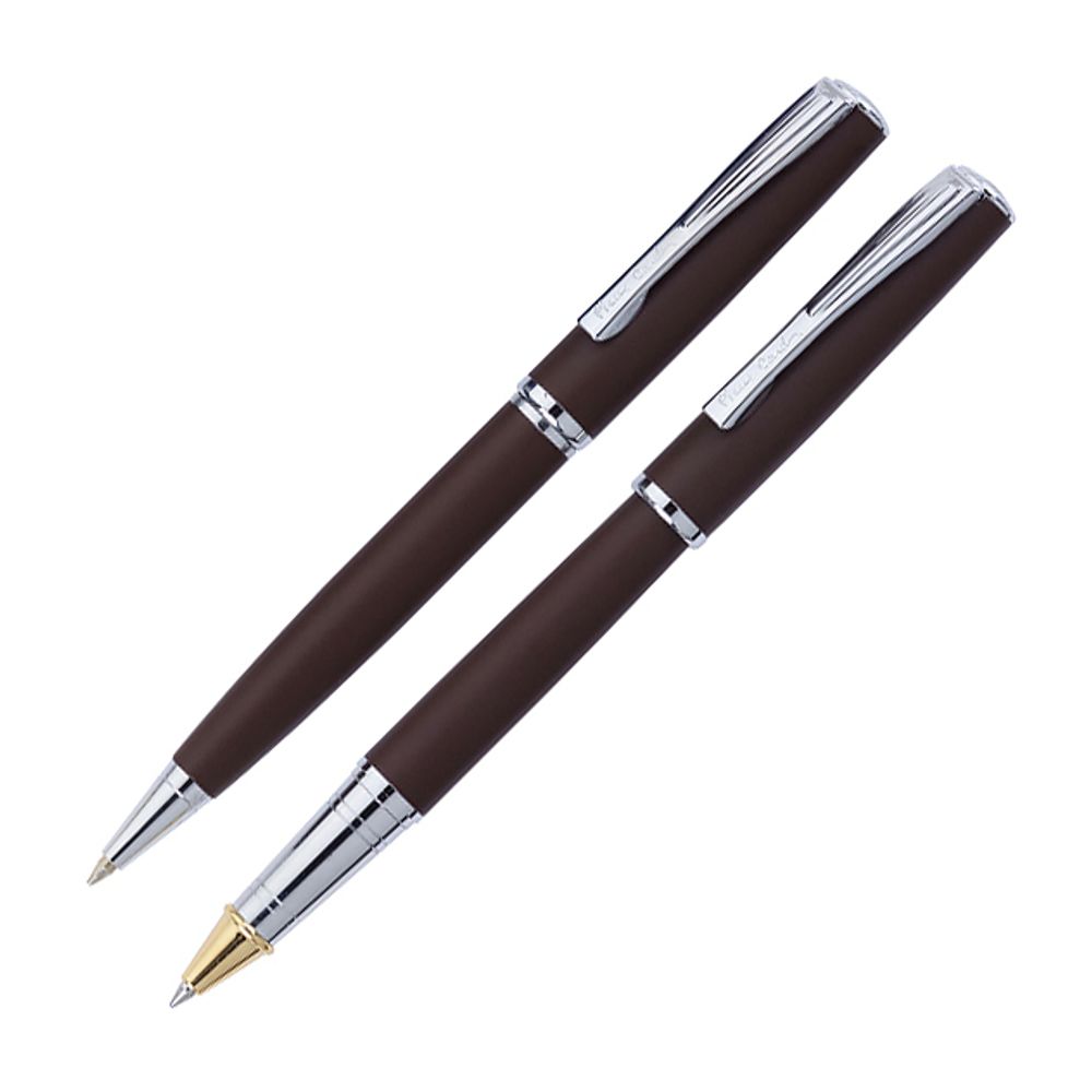 Набор подарочный Pierre Cardin Pen&amp;Pen - Brown, ручка шариковая + ручка роллер