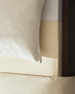 Zara Home - Полосатая простыня, ванильный, 290x280 см