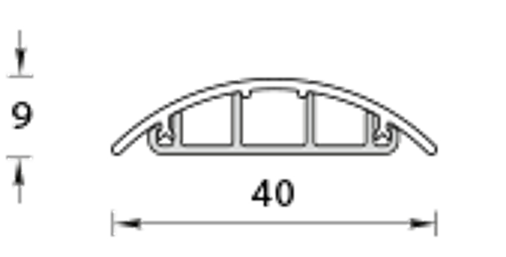 Кабель-канал Идеал напольный 40мм 012 Бежевый 2200 мм