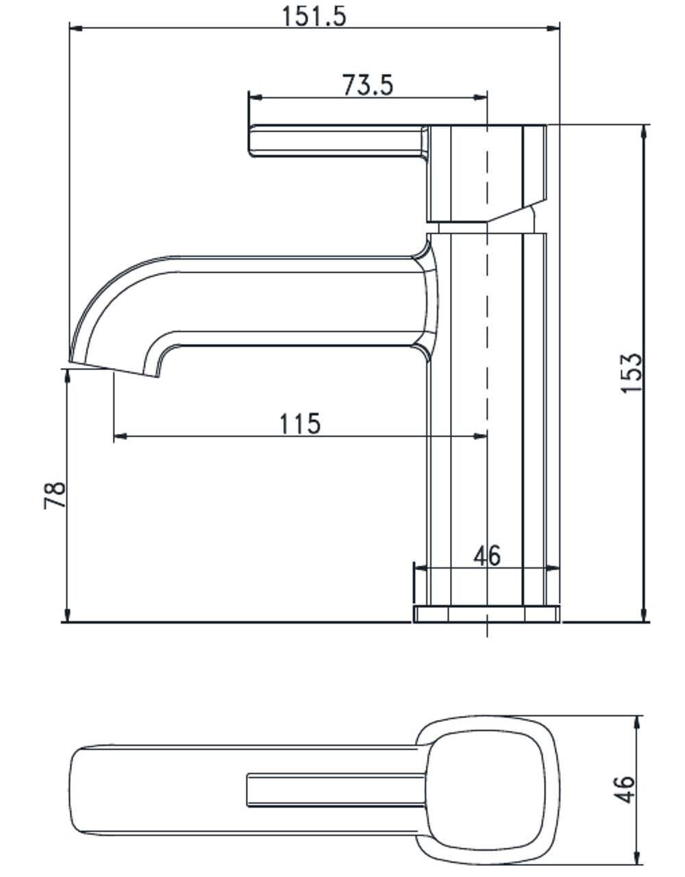 Смеситель для раковины Aquanet Minima AF130-10C