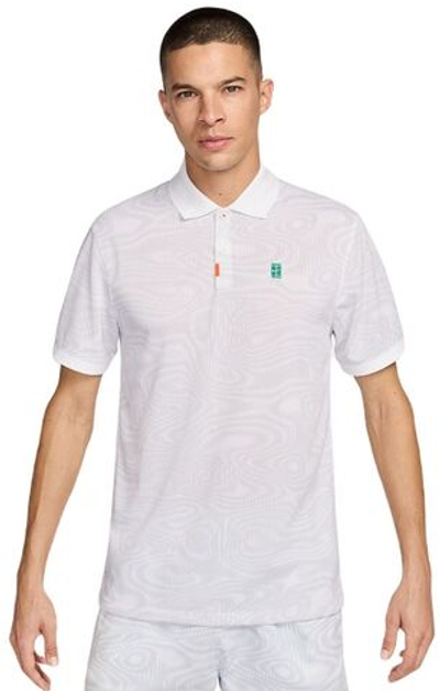 Теннисное поло Nike Polo Dri-Fit Heritage Printed - White
