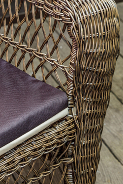 Кресло из искусственного ротанга МЭДИСОН «MEDISON» арт.М00130 brown с подушками на сидение