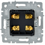 BRITE Аудиорозетка 4-местная РА10-БрБ белый IEK