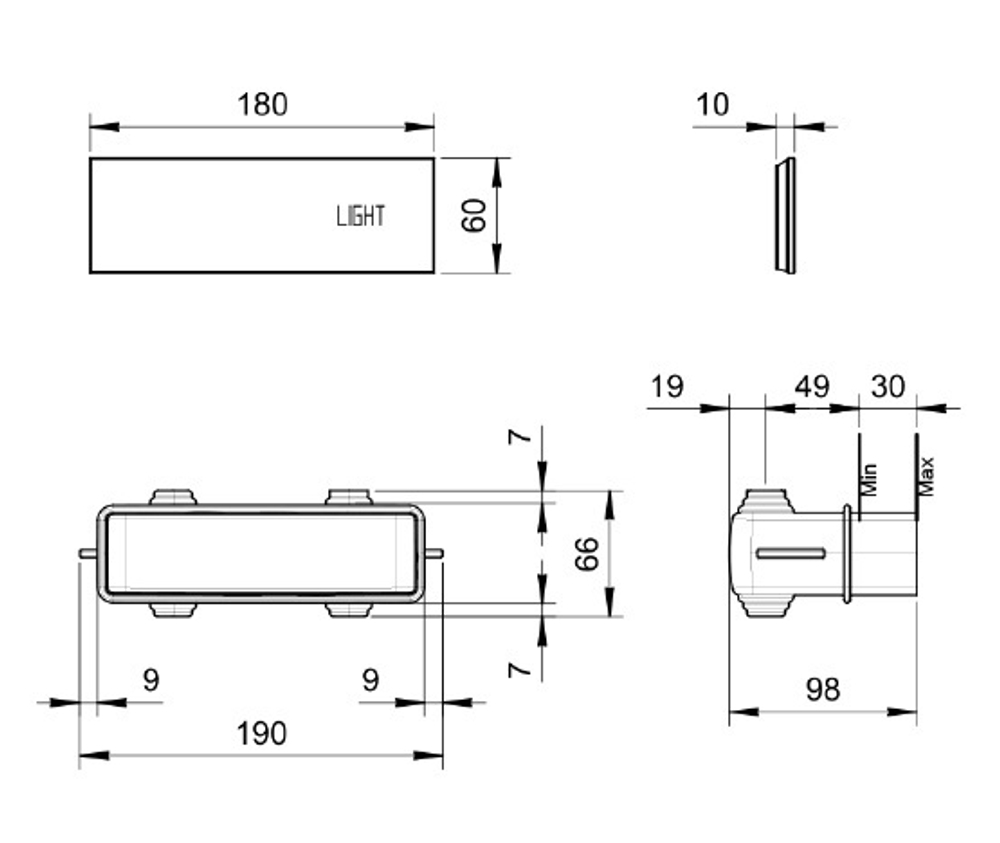 Fantini Встраиваемая часть блока электронного управления AcquaDolce Light 69 00 L102A