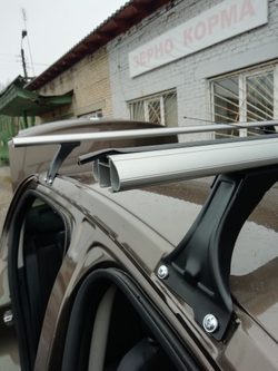 Багажник Дельта на Рено Логан, Сандеро с аэродинамической  поперечиной 130 см.