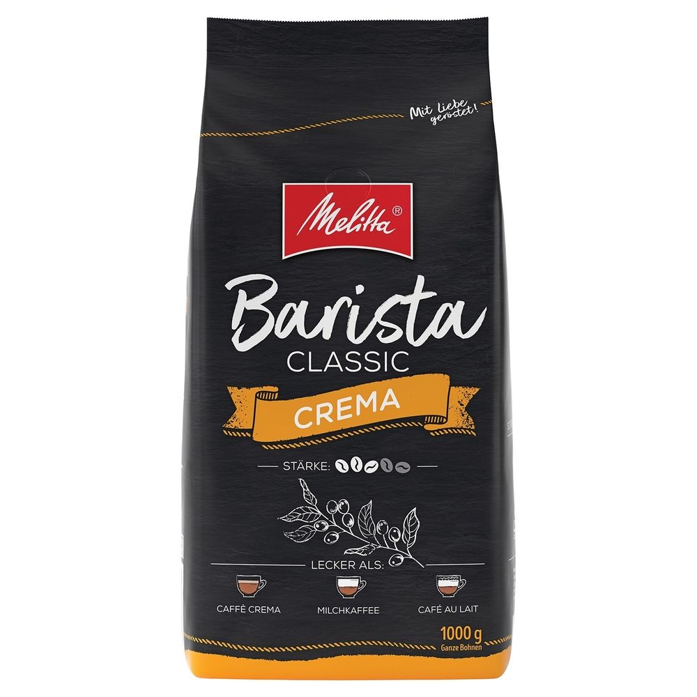 Кофе в зернах Melitta Barista Crema, 1 кг, 2 шт