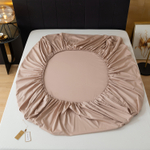 Простынь на резинке Однотонный Сатин Элитный 100% египетский хлопок RROCE015