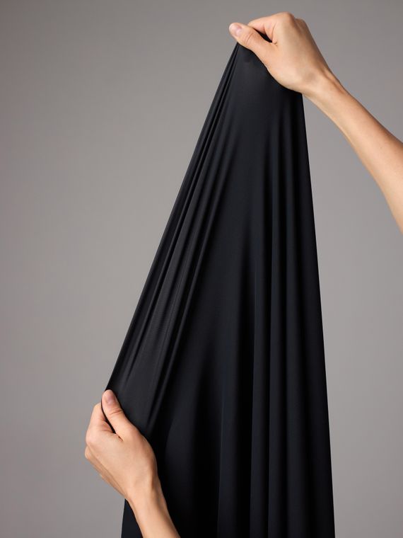 Микрофибра бельевая, эффект хлопка, Турция, черный 170 (мерный лоскут)