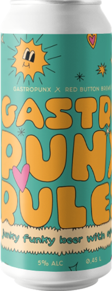 Пиво Рэд Баттон Гастро Панкс Рулс / Red Button Gastro Punx Rules 0.45 - банка