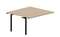 Составной стол на 2 рабочих места 138х136,6х75см (4 громмета) - приставной элемент