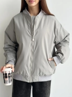 Куртка осенняя оверсайз с капюшоном