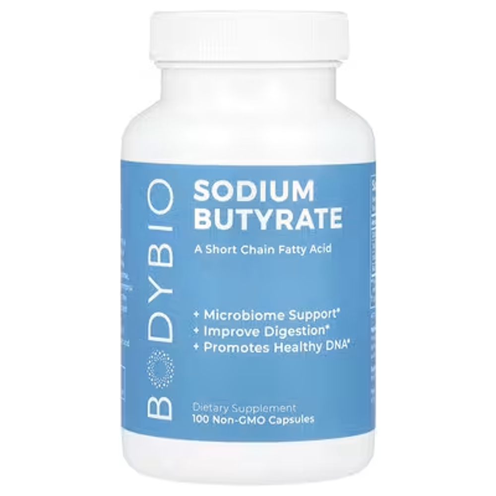 BodyBio Sodium butyrate 100 caps.