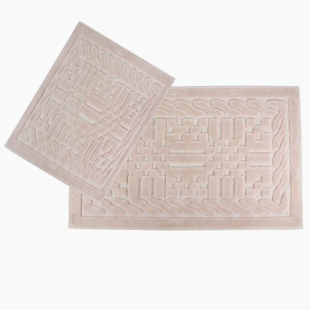 Набор ковриков 2шт Arya home Berceste бежевый